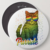Cat Purride LGBT Ronde Button 6,0 Cm (Voorkant /achterkant)