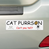 Cat Purrson Bumpersticker (Op auto)