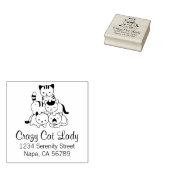 Cat Pyramid - Crazy Cat Lady Adres Rubberstempel (Gestempeld)