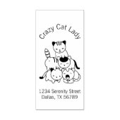 Cat Pyramid - Crazy Cat Lady Adres Rubberstempel (Afrduk)