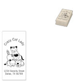 Cat Pyramid - Crazy Cat Lady Adres Rubberstempel (Gestempeld)