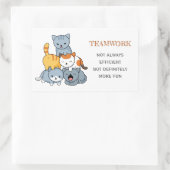 Cat Pyramid - Groep Katten, Teamwork Quote Rechthoekige Sticker (Tas)