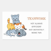 Cat Pyramid - Groep Katten, Teamwork Quote Rechthoekige Sticker (Voorkant)