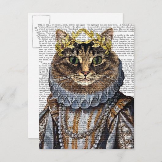 Cat Queen Briefkaart (Voorkant / Achterkant)