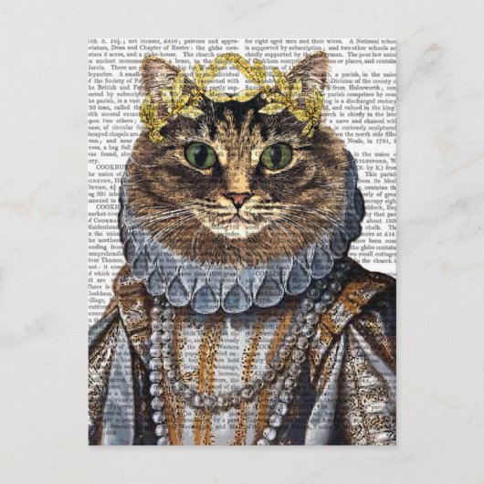 Cat Queen Briefkaart (Voorkant)