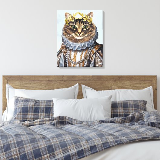 Cat Queen Canvas Afdruk (Insitu (Slaapkamer))