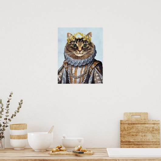 Cat Queen Poster (Keuken)
