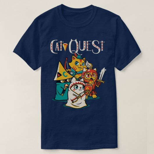 Cat Quest RPG Katten Videogame van Tobe Fonseca T-shirt (Design voorkant)