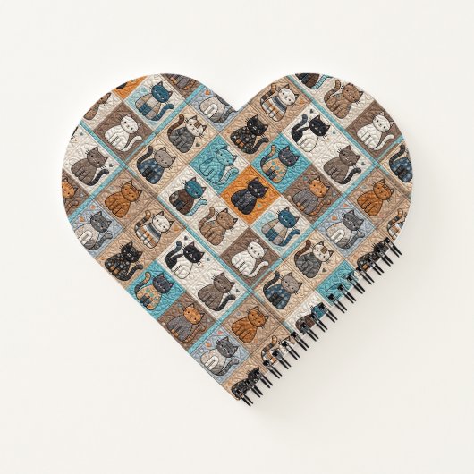 Cat quiltontwerp notitieboek (Achterkant)