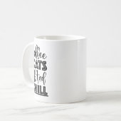Cat Quote: Katten, Koffie en Chill Koffiemok (Voorkant links)
