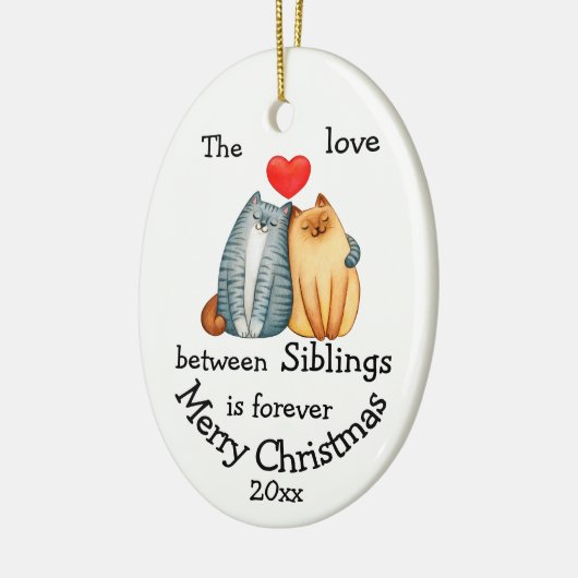 Cat Quote met aangepaste kerstfeestjes Keramisch Ornament (Links)