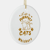 Cat Quote Pet Naam Keramisch Ornament (Rechts)
