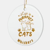 Cat Quote Pet Naam Keramisch Ornament (Links)