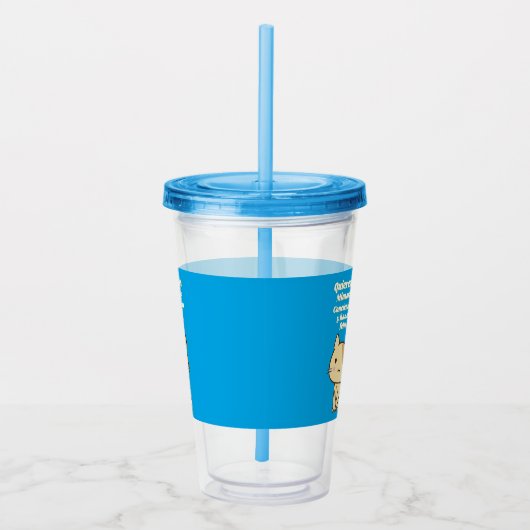 Cat quote quiereme mimame y hazme feliz acryl drinkbeker (Rechts)