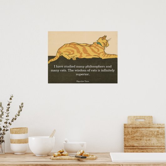 Cat quote van Hippolyte Taine, Edward Penfield Poster (Keuken)