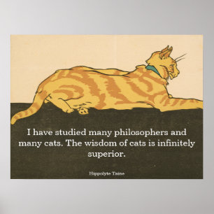 Cat quote van Hippolyte Taine, Edward Penfield Poster