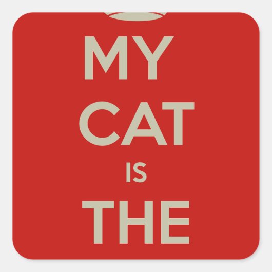 CAT-quote Vierkante Sticker (Voorkant)