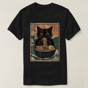 Cat Ra Japanse kunst Grote golf Kanagawa Graphic T-shirt