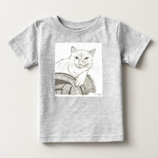 Cat Ragdoll Portrait Baby Organic Creeper (Voorkant)