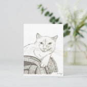 Cat Ragdoll Portrait Briefkaart (Staand voorkant)