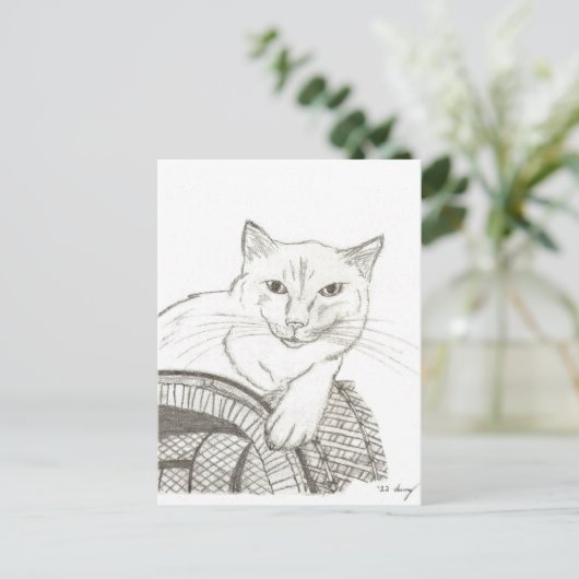 Cat Ragdoll Portrait Briefkaart (Staand voorkant)