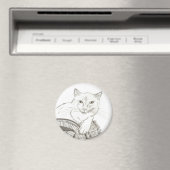 Cat Ragdoll Portrait Magnet (Insitu (Vaatwasser))