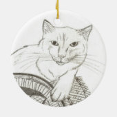Cat Ragdoll Portrait Ornament (Achterkant)