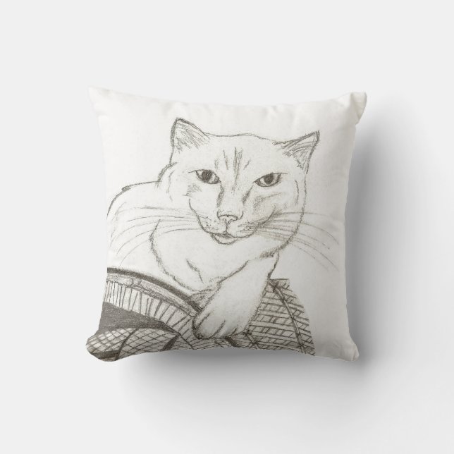 Cat Ragdoll Portrait Pillow Kussen (Voorkant)