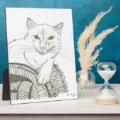 Cat Ragdoll Portrait Plaque Fotoplaat (Zijkant)