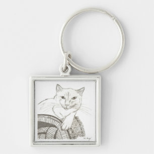 Cat Ragdoll Portrait Sleutelhanger