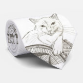 Cat Ragdoll Portrait Stropdas (Opgerold)