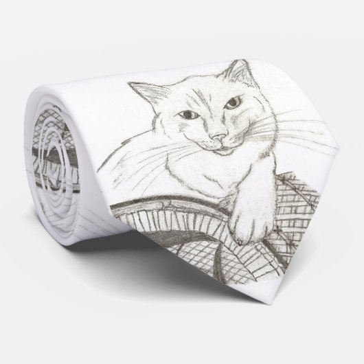 Cat Ragdoll Portrait Stropdas (Opgerold)