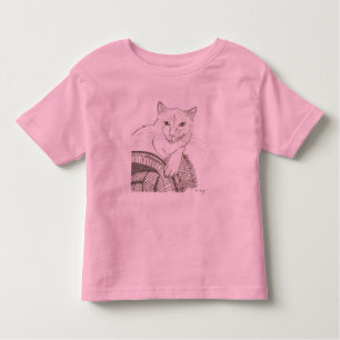 Cat Ragdoll Portrait Toddler Ringer T-Shirt