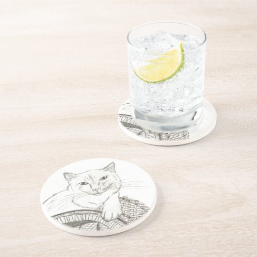 Cat Ragdoll Portret Onderzetter (Zijkant)