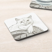 Cat Ragdoll Portret Onderzetters - Set van 6 (Linkerzijde)