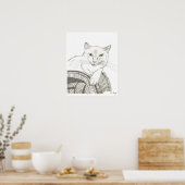 Cat Ragdoll Portret Poster (Keuken)