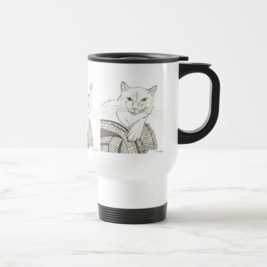 Cat Ragdoll Portret Travel Mug Reisbeker (Rechts)