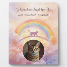 Cat Rainbow Bridge Memorial Plaque My Guardian Fotoplaat