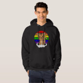 Cat Rainbow Glitter Kawaii Katten kleurrijk Hoodie (Voorkant volledig)