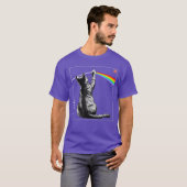 Cat Rainbow Prism Japanese Art Light Spectrum Mini T-shirt (Voorkant volledig)