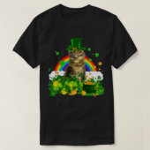 Cat Rainbow Shamrock St Patricks Day Meowy Irish G T-shirt (Design voorkant)