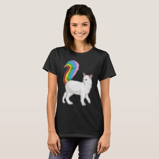 Cat Rainbow T-shirt (Voorkant volledig)