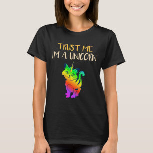 Cat Rainbow Unicorn Gag T-shirt