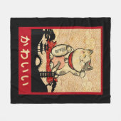 Cat Ramen Bowl Anime Japanse noedels Kawaii Neko Fleece Deken (Voorkant (Horizontaal))