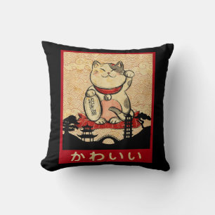 Cat Ramen Bowl Anime Japanse noedels Kawaii Neko Kussen