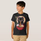 Cat Ramen Funny Graphic Tees Japanese Kawaii Cat A (Voorkant volledig)