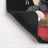 Cat Ramen Funny Graphic Tees Japanese Kawaii Cat A Muismat (Hoek)