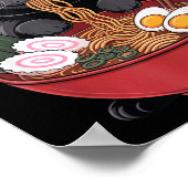 Cat Ramen Funny Graphic Tees Japanese Kawaii Cat A Poster (Hoek)