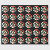 Cat Ramen Japanese Art Vintage Style Cadeaupapier (Vlak)