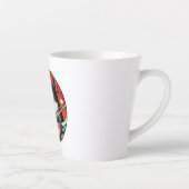 Cat Ramen Japanese Art Vintage Style Latte Mok (Rechts)